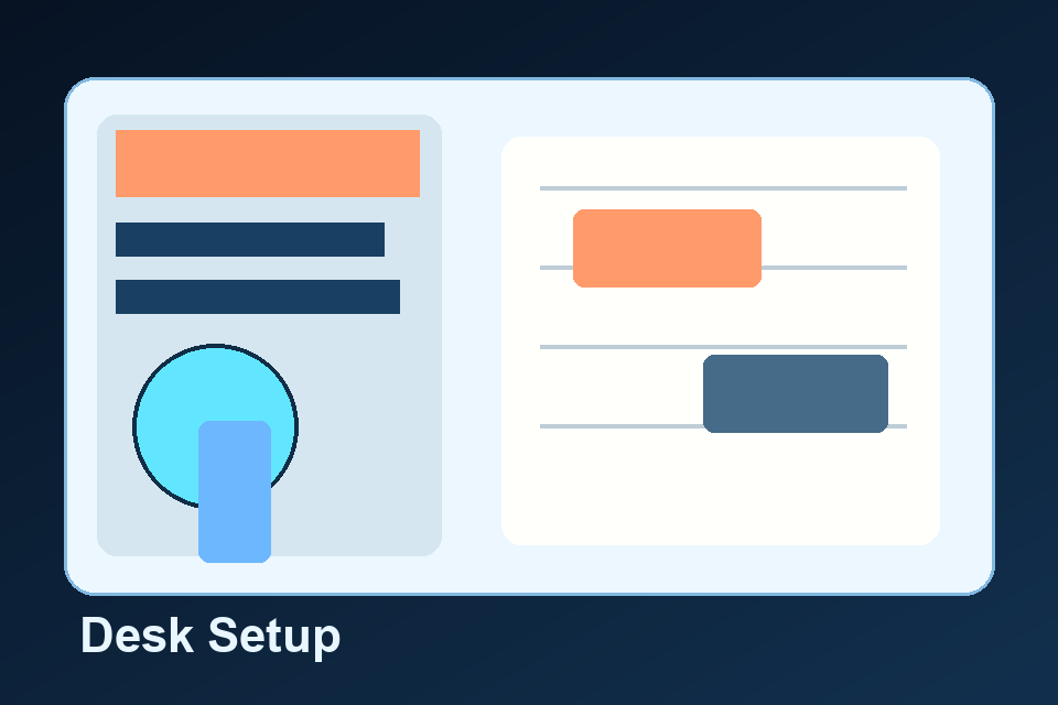 Desk Setup guide visual