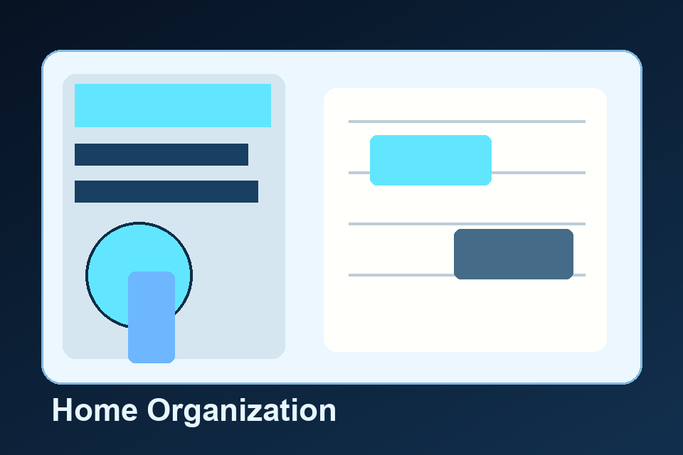 Home Organization guide visual
