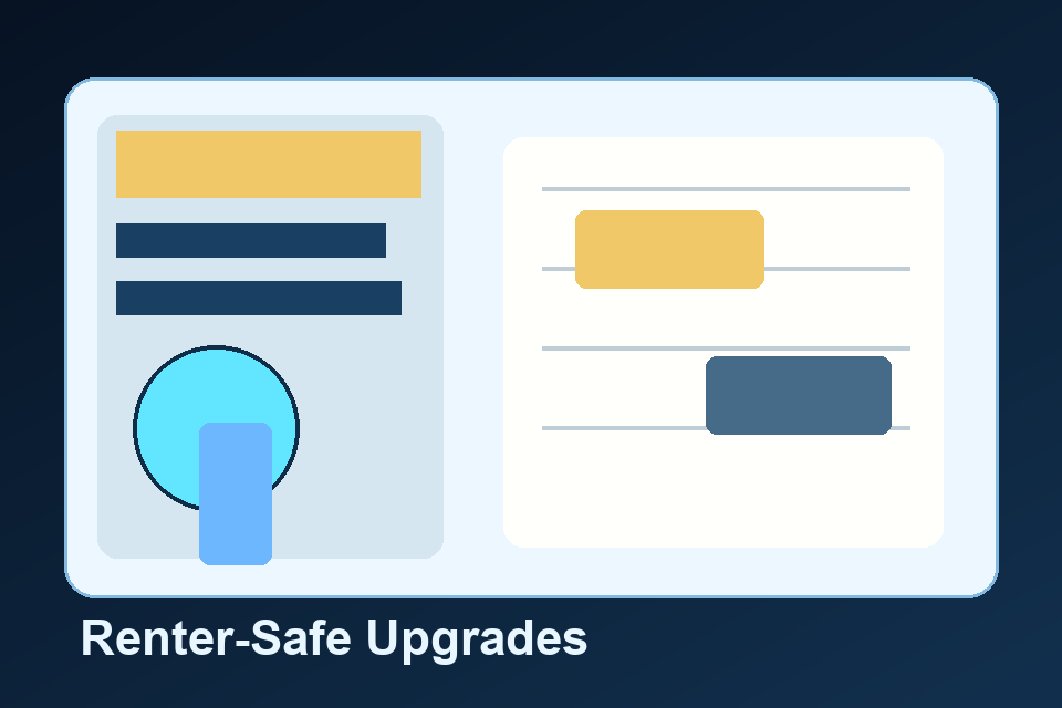 Renter-Safe Upgrades guide visual